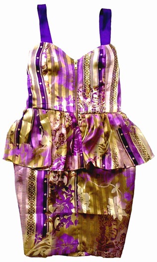Dress with peplum skirt