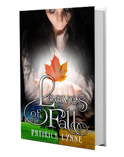 Woman holding a tree leaf with a destroyed world underneath her. Book cover for Leaves of Fall a post apocalyptic fantasy by Patricia J.L.