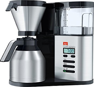 Melitta 101204 Aroma Elegance Therm Deluxe Coffee Filter Machine  BlackStainless Steel