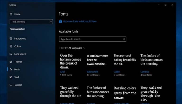 Microsoft Akan Mempermudah Pengelolaan Font Di Sistem Operasi Windows 10