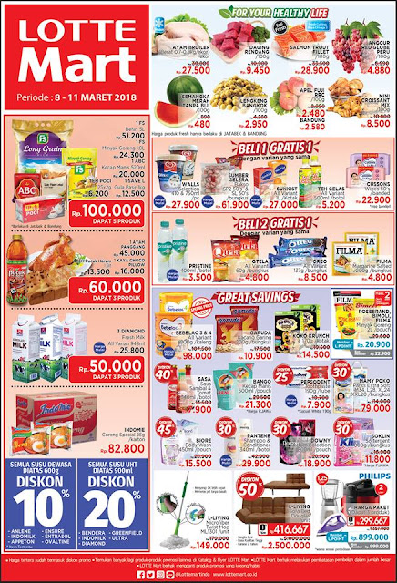 Katalog Promo LOTTEMART Hypermarket Akhir Pekan Periode 08 - 11 Maret 2018