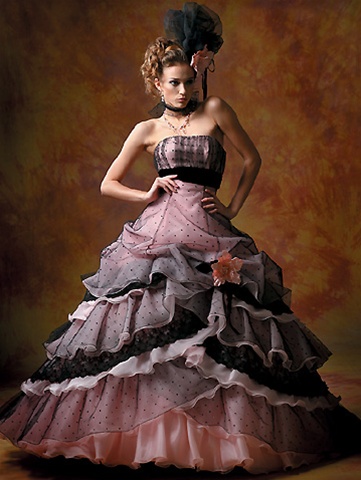 Pink and Black Wedding Dress Posted by Cary Herry at 327 AM bridal dress
