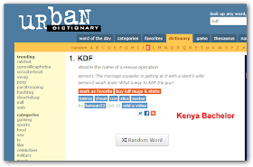 KDF Now Appears in Urban Dictionary Definition : Ridiculous   