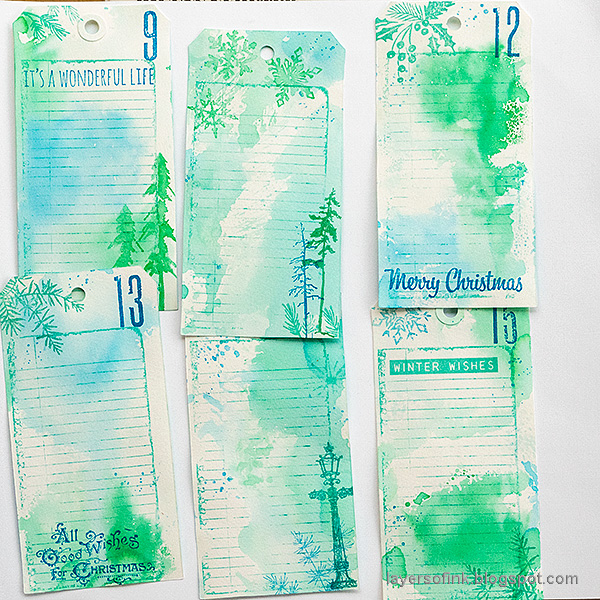 Layers of ink - December Countdown Calendar by Anna-Karin Evaldsson. Christmas tags.