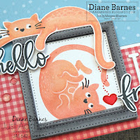 Hello kitty friend card using Stampin Up Love Cats, Biggest Wish stamp sets, Stylish Shapes dies and Alphabet a la Mode dies. Card by Di Barnes - Independent Demonstrator in Sydney Australia - colourmehappy  - stampin up cards