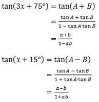 Tangens jumlah dan selisih dua sudut
