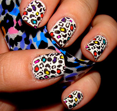 unhas e unhas Decoração Leopard