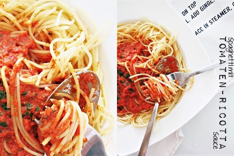 Spaghetti mit Tomaten-Ricotta Sauce