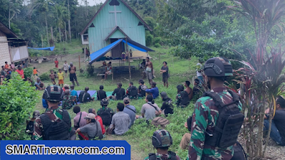 Bukti Kepecayaan Warga Papua, Satgas Yonif 310/KK Diundang Pada Acara Doa Dan Musyawarah Adat Suku Pasebo