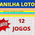 Planilha Lotomanía 75 Dezenas Grátis 12 Jogos