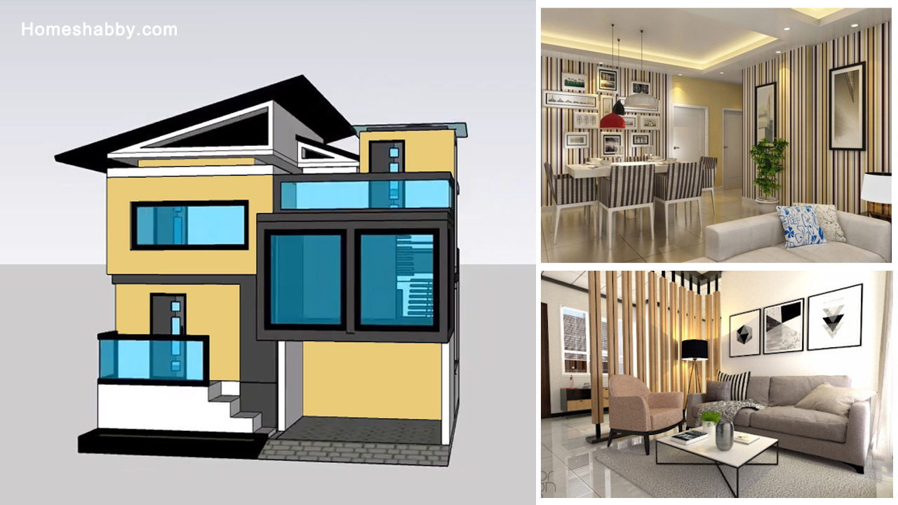 Desain Dan Denah Rumah Minimalis Split Level Ukuran 7 X 7 M