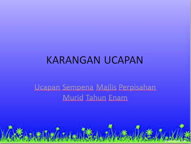 BAHASA MELAYU: RANGKA KARANGAN UCAPAN 1