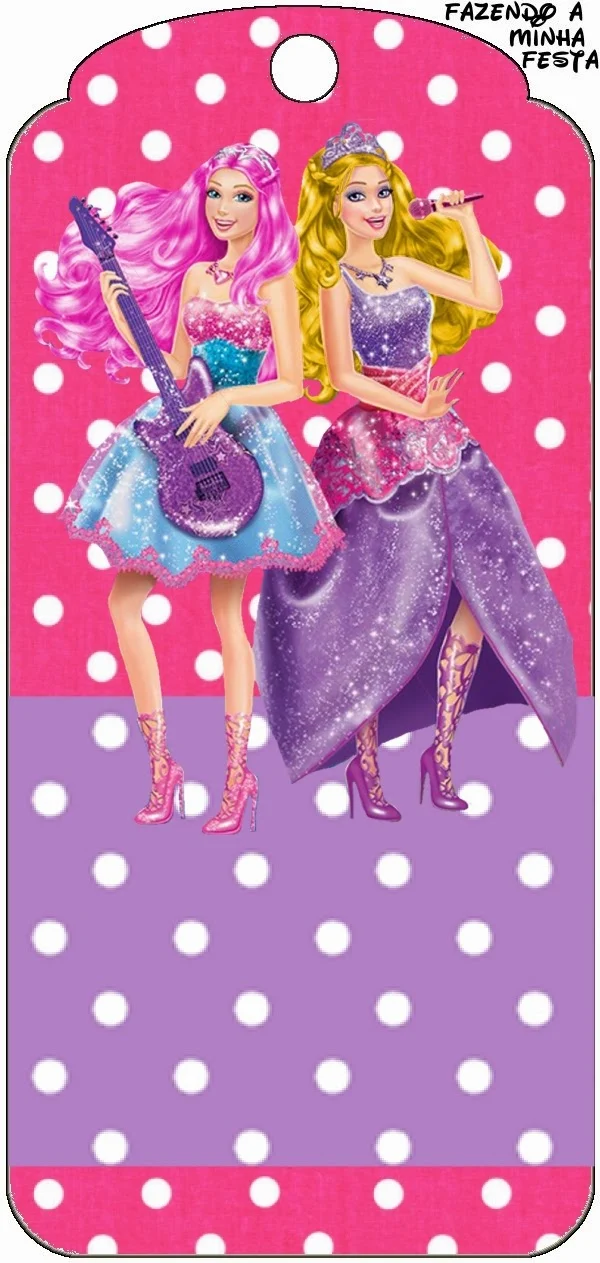 Barbie Rock Star Free Printable Tags.