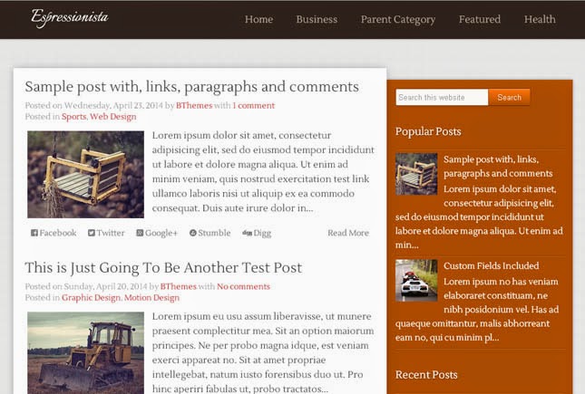 Espressionista Responsive Blogger Template