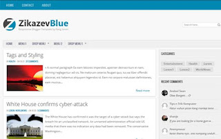 zikazev blue responsive blogger template