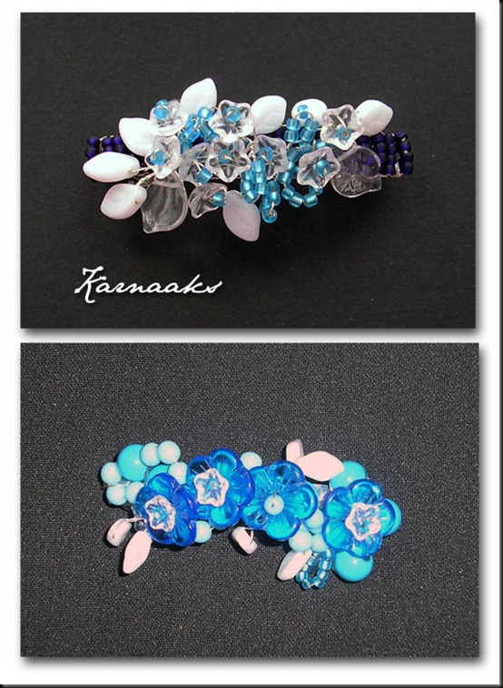 hairclips with flowers