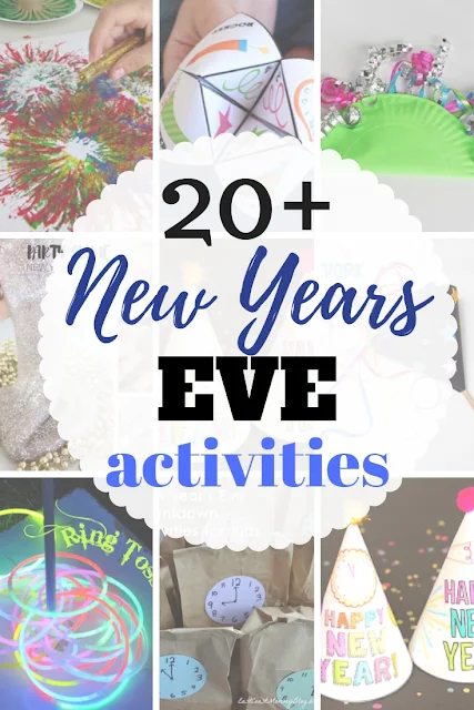 Great list of simple and quick New Year's Eve ideas for families.  Including crafts, games and simple activities the whole family will enjoy.