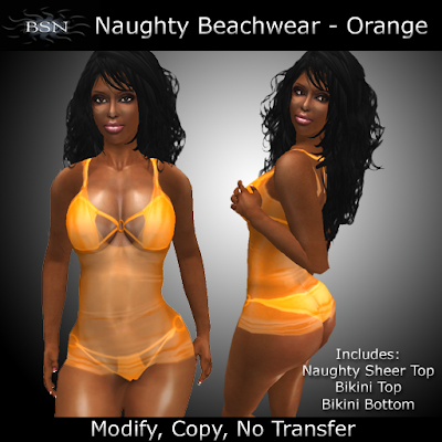 BSN Naughty Beachwear - Orange