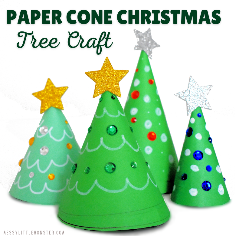 Paper cone Christmas tree craft