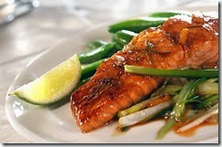 Stak Salmon Saus Tomat