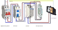 maniobra de interruptor horario con contactor para focos alogenos