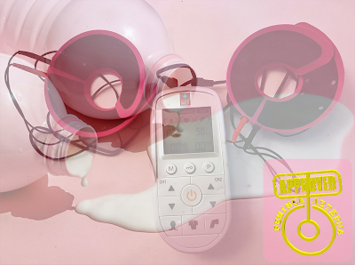 Aldi TENS unit adapted for lactation induction of breastmilk