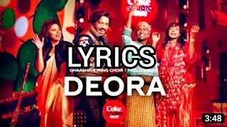 Deora lyrics Bangla coke studio Bangla season 2