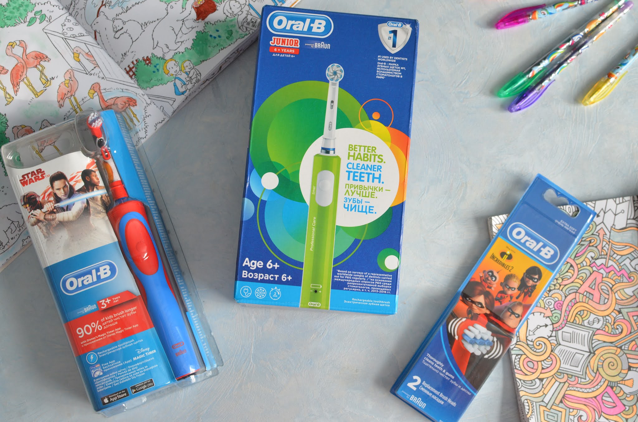 Зубна електрична щітка Oral-B D 16.513 Junior Sensi Ultrathin та Oral-B "Star Wars" Kids Stages