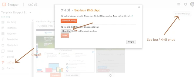 Cách tải template blogspot