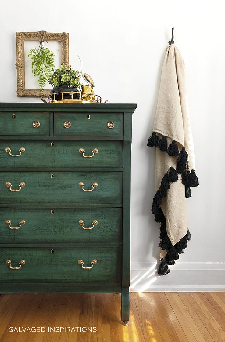 Emerald Green Painted Dresser: How to Paint with Milk Paint