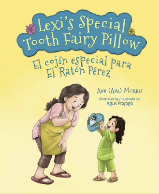 Make your own tooth fairy pillow after reading Lexi's Special Tooth Fairy Pillow/El cojín especial para El Ratón Pérez by Ann Morris. English-Spanish.