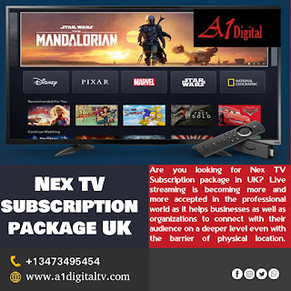 Nex TV subscription package UK