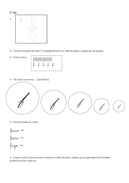 Sequência Didática Letra Cursiva