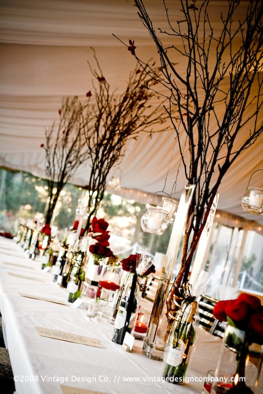 tall wedding centerpieces with candles