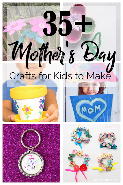 collage of mother's day crafts for kids to make