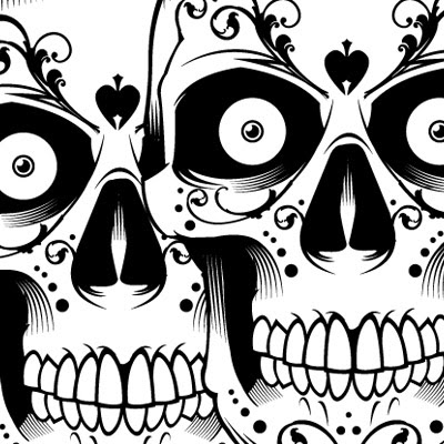 Tribal Tattoo Skull w/ Mohawk Design. Tribal Tattoo Skull w/ Mohawk Design