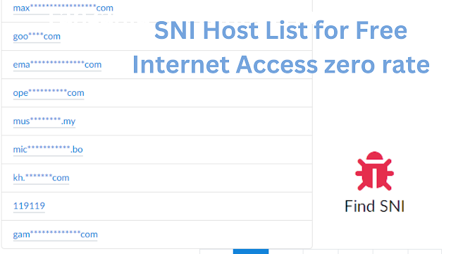 SNI Host List for Free Internet Access zero rate