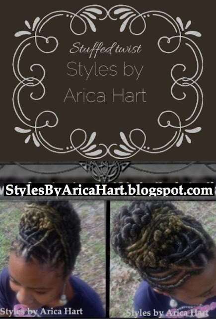 Updo hair styles, stuffed twist, styles by Arica Hart