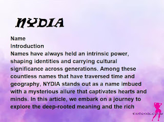 meaning of the name "NYDIA"