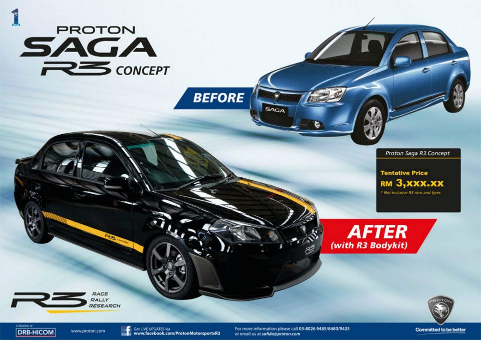 Malaysia Motoring News: R3 kit introduced for Proton Preve 