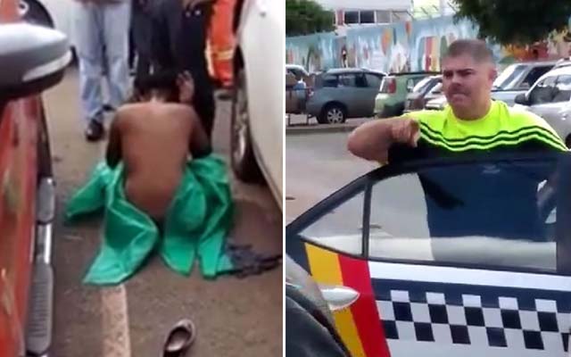 Homem é preso em flagrante após agredir mulher e deixá-la nua no meio da rua