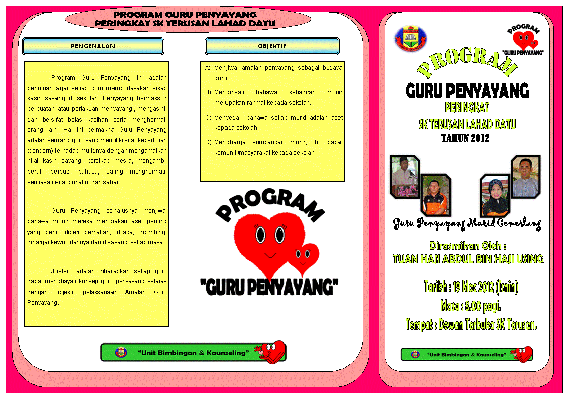 Hasbunallah wa Ni'mal Wakil: BUKU PROGRAM & PAMPLET TAHUN 2012