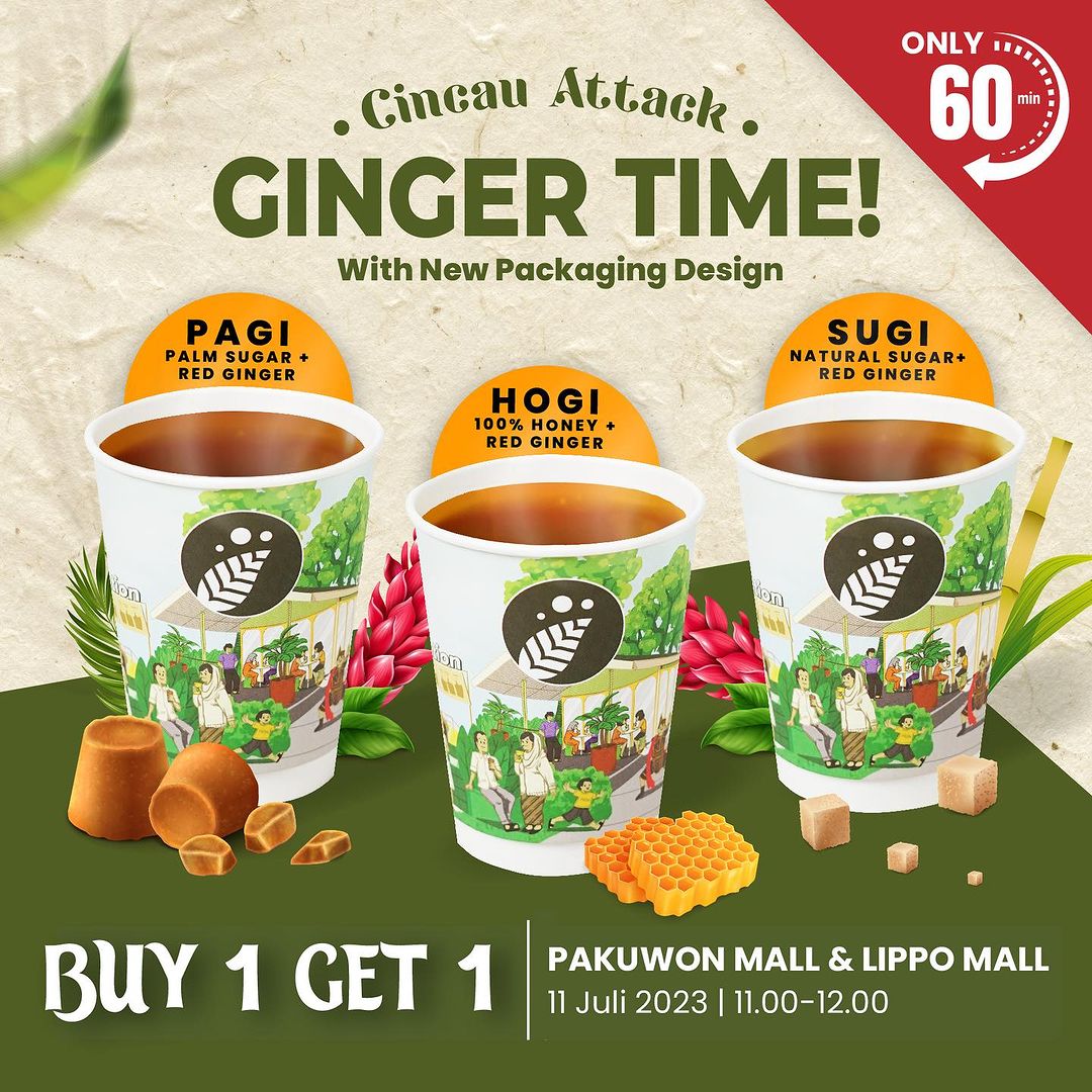 CINCAU STATION Promo CINCAU ATTACK Beli 1 Gratis 1 Ginger Series