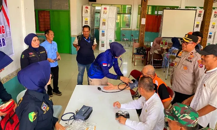West Sumatra Regional Police Biddokkes Checks the Health of KDP Officers After Voting