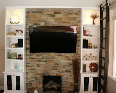 Toronto Wall Unit TV Fireplace Renovation