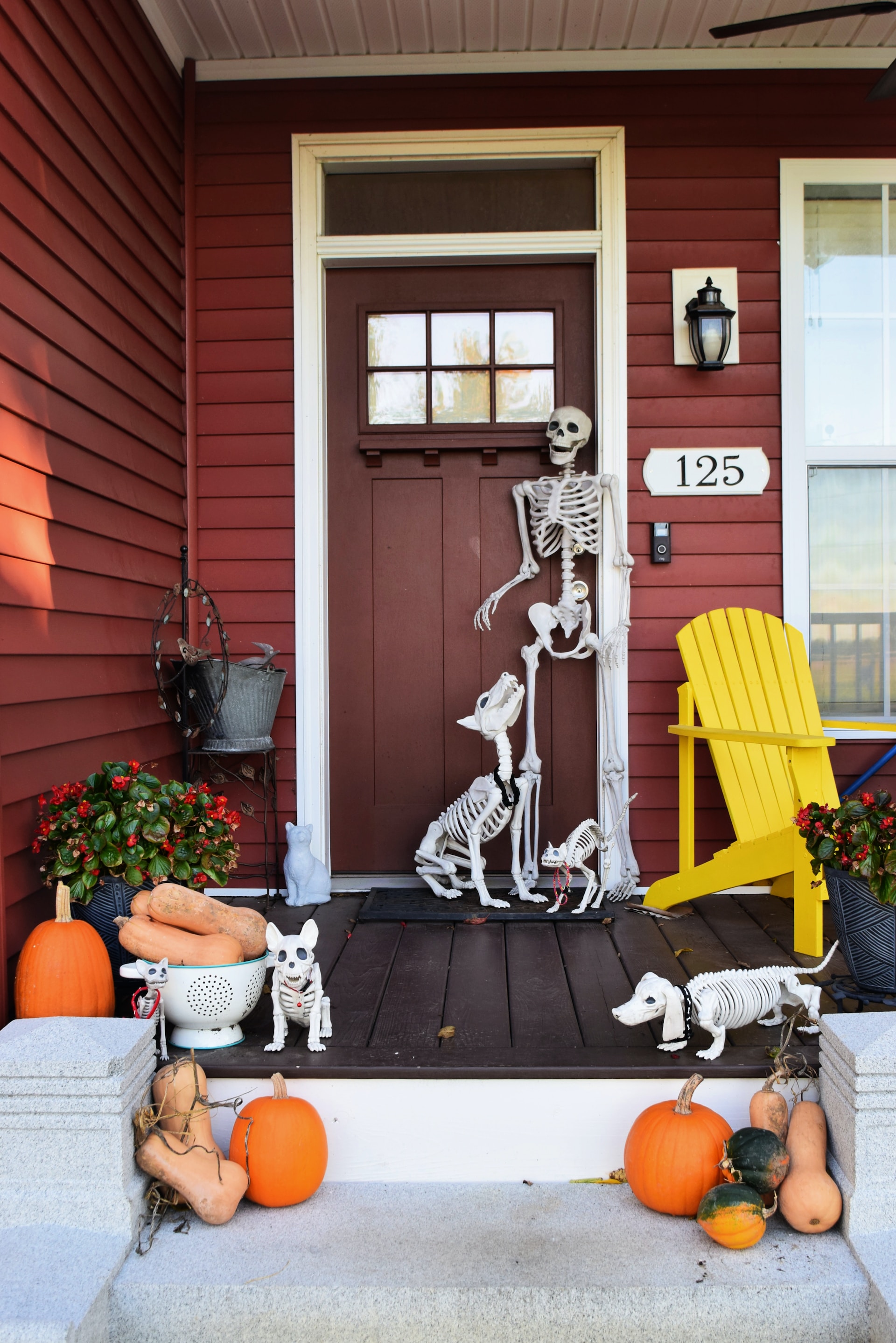 a door decorated for a Halloween contest