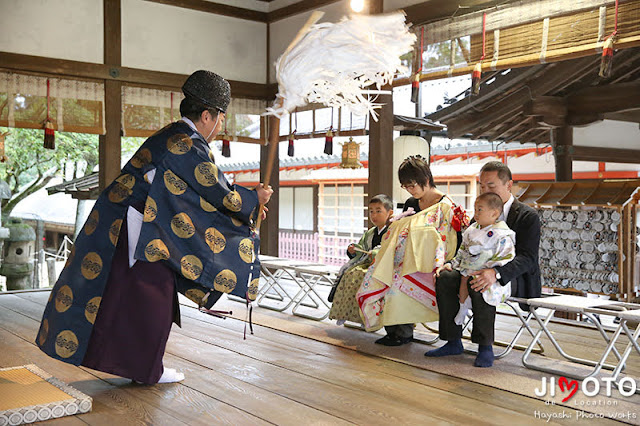 手向山八幡宮でのお宮参りと七五三出張撮影