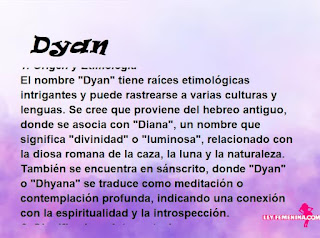 significado del nombre Dyan