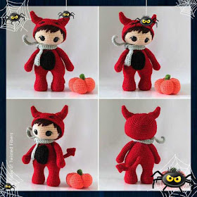 PEQUEÑO DEMONIO ROJO AMIGURUMI CROCHET