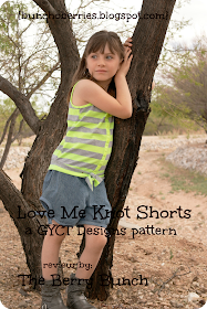 The Berry Bunch: Get Your Crap Together: Love Me Knot Shorts Test {GYCT Designs}